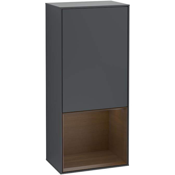 Väggskåp Villeroy & Boch Finion med 1 Dörr och Öppen Hylla Nere 418 mm