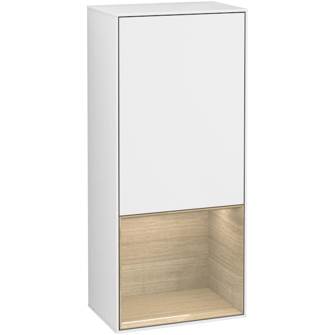 Väggskåp Villeroy & Boch Finion med 1 Dörr och Öppen Hylla Nere 418 mm
