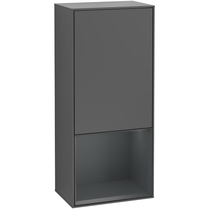 Väggskåp Villeroy & Boch Finion med 1 Dörr och Öppen Hylla Nere 418 mm