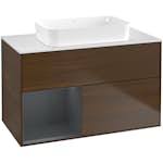 Tvättställsskåp Villeroy & Boch Finion med 2 Lådor Hylla och Bänkskiva för Fristående Tvättställ