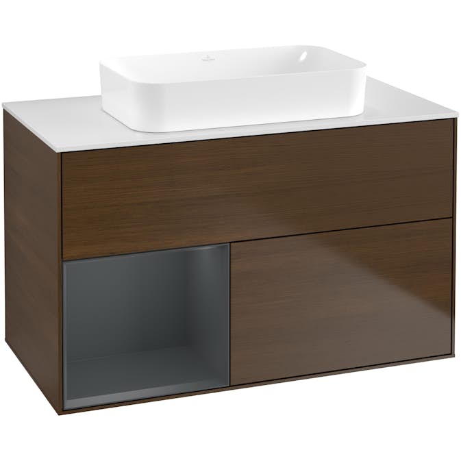 Tvättställsskåp Villeroy & Boch Finion med 2 Lådor Hylla och Bänkskiva för Fristående Tvättställ