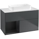 Tvättställsskåp Villeroy & Boch Finion med 2 Lådor Hylla och Bänkskiva för Fristående Tvättställ