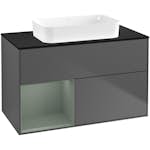 Tvättställsskåp Villeroy & Boch Finion med 2 Lådor Hylla och Bänkskiva för Fristående Tvättställ