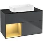 Tvättställsskåp Villeroy & Boch Finion med 2 Lådor Hylla och Bänkskiva för Fristående Tvättställ