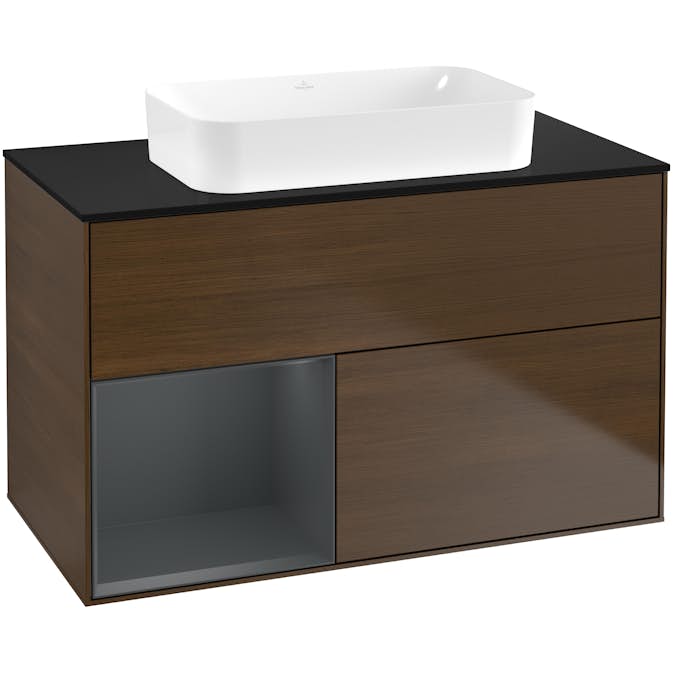 Tvättställsskåp Villeroy & Boch Finion med 2 Lådor Hylla och Bänkskiva för Fristående Tvättställ