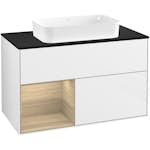 Tvättställsskåp Villeroy & Boch Finion med 2 Lådor Hylla och Bänkskiva för Fristående Tvättställ