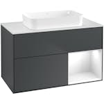 Tvättställsskåp Villeroy & Boch Finion med 2 Lådor Hylla och Bänkskiva för Fristående Tvättställ