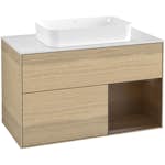 Tvättställsskåp Villeroy & Boch Finion med 2 Lådor Hylla och Bänkskiva för Fristående Tvättställ