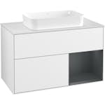 Tvättställsskåp Villeroy & Boch Finion med 2 Lådor Hylla och Bänkskiva för Fristående Tvättställ