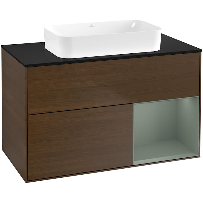 Tvättställsskåp Villeroy & Boch Finion med 2 Lådor Hylla och Bänkskiva för Fristående Tvättställ