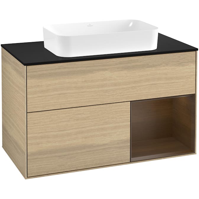 Tvättställsskåp Villeroy & Boch Finion med 2 Lådor Hylla och Bänkskiva för Fristående Tvättställ