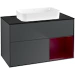Tvättställsskåp Villeroy & Boch Finion med 2 Lådor Hylla och Bänkskiva för Fristående Tvättställ