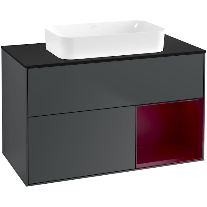 Tvättställsskåp Villeroy & Boch Finion med 2 Lådor Hylla och Bänkskiva för Fristående Tvättställ
