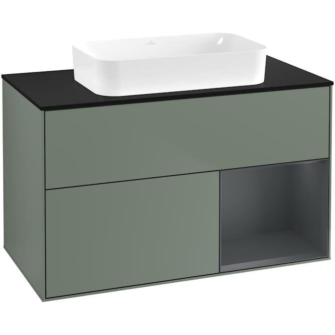 Tvättställsskåp Villeroy & Boch Finion med 2 Lådor Hylla och Bänkskiva för Fristående Tvättställ