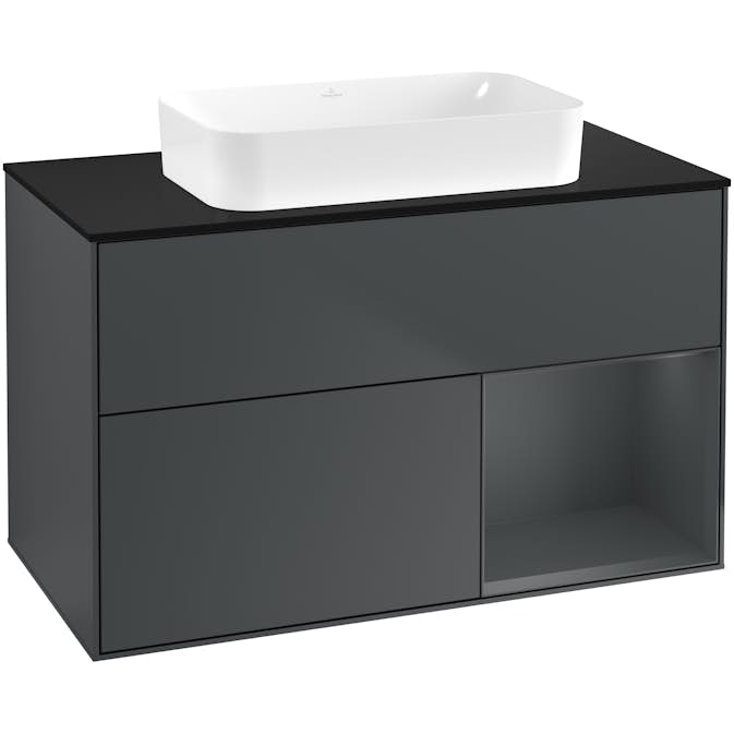 Tvättställsskåp Villeroy & Boch Finion med 2 Lådor Hylla och Bänkskiva för Fristående Tvättställ