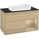 Tvättställsskåp Villeroy & Boch Finion med 2 Lådor Hylla och Bänkskiva för Fristående Tvättställ