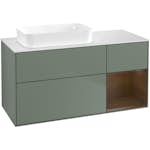 Tvättställsskåp Villeroy & Boch Finion med 3 Lådor Hylla och Bänkskiva för Ocentrerat Fristående Tvättställ