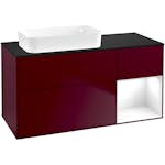 Tvättställsskåp Villeroy & Boch Finion med 3 Lådor Hylla och Bänkskiva för Ocentrerat Fristående Tvättställ