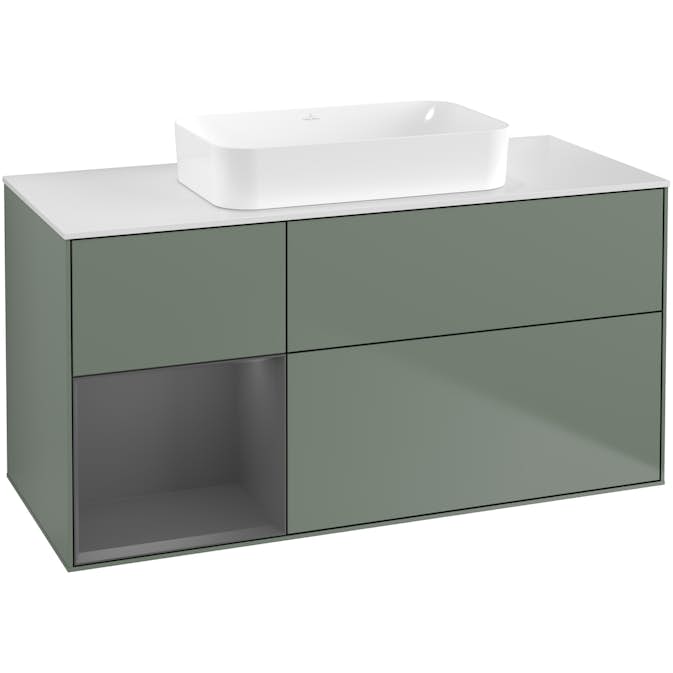 Tvättställsskåp Villeroy & Boch Finion med 3 Lådor Hylla och Bänkskiva för Fristående Tvättställ