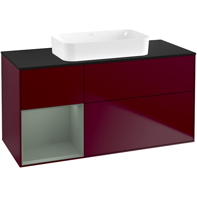 Tvättställsskåp Villeroy & Boch Finion med 3 Lådor Hylla och Bänkskiva för Fristående Tvättställ