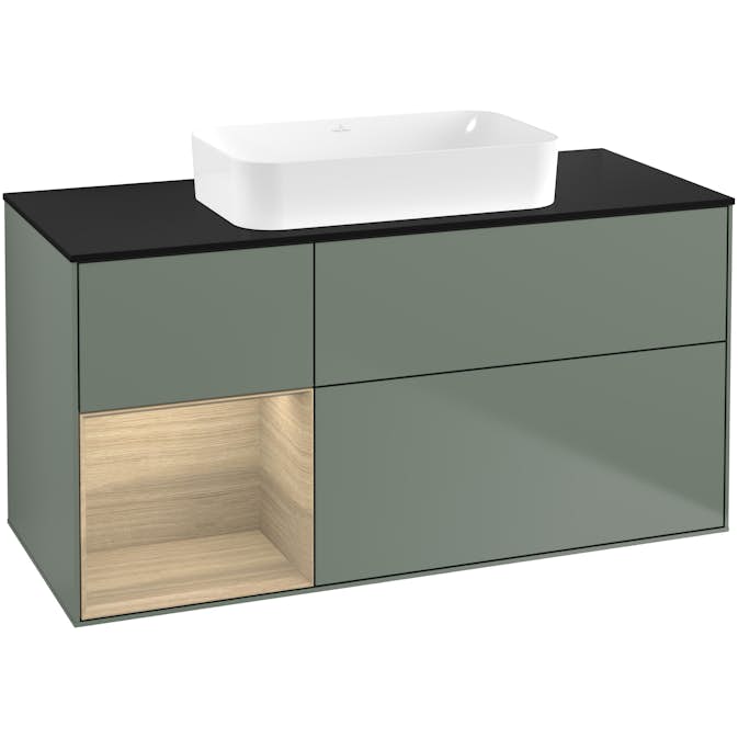 Tvättställsskåp Villeroy & Boch Finion med 3 Lådor Hylla och Bänkskiva för Fristående Tvättställ