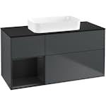 Tvättställsskåp Villeroy & Boch Finion med 3 Lådor Hylla och Bänkskiva för Fristående Tvättställ