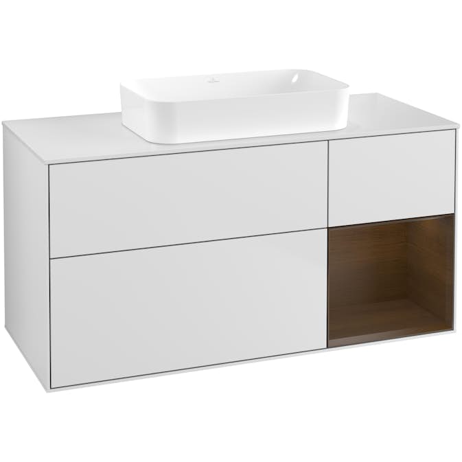 Tvättställsskåp Villeroy & Boch Finion med 3 Lådor Hylla och Bänkskiva för Fristående Tvättställ