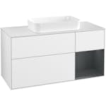 Tvättställsskåp Villeroy & Boch Finion med 3 Lådor Hylla och Bänkskiva för Fristående Tvättställ