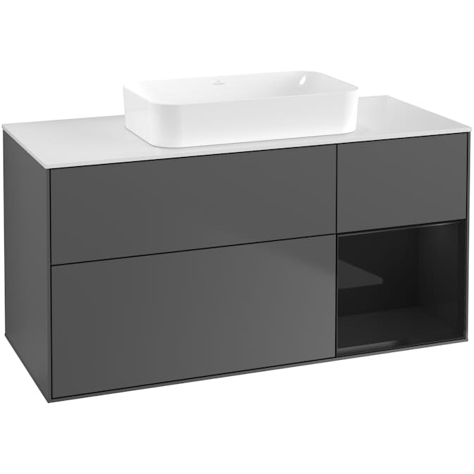 Tvättställsskåp Villeroy & Boch Finion med 3 Lådor Hylla och Bänkskiva för Fristående Tvättställ