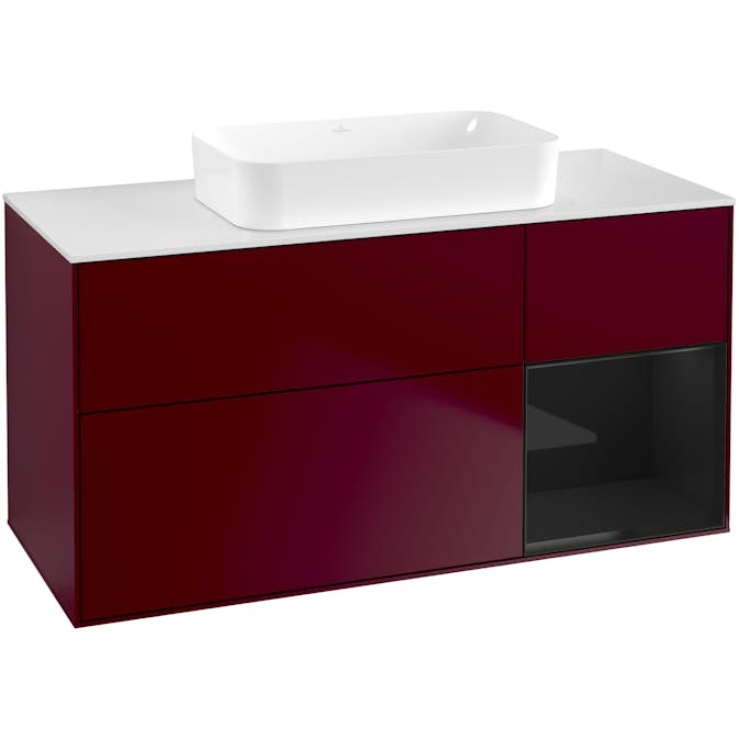 Tvättställsskåp Villeroy & Boch Finion med 3 Lådor Hylla och Bänkskiva för Fristående Tvättställ
