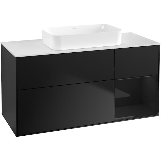 Tvättställsskåp Villeroy & Boch Finion med 3 Lådor Hylla och Bänkskiva för Fristående Tvättställ