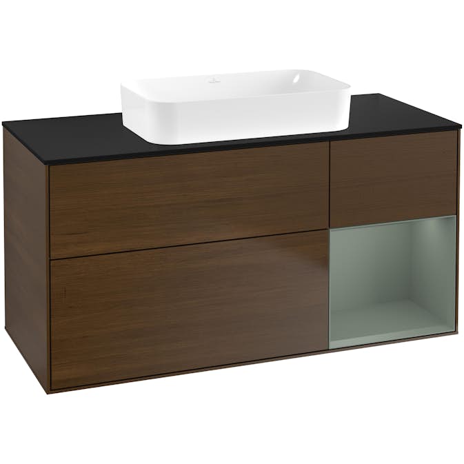 Tvättställsskåp Villeroy & Boch Finion med 3 Lådor Hylla och Bänkskiva för Fristående Tvättställ