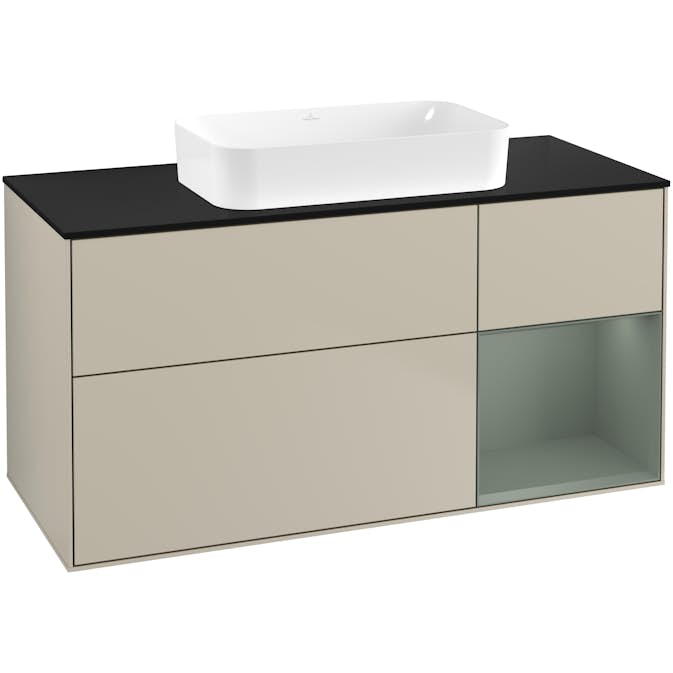 Tvättställsskåp Villeroy & Boch Finion med 3 Lådor Hylla och Bänkskiva för Fristående Tvättställ