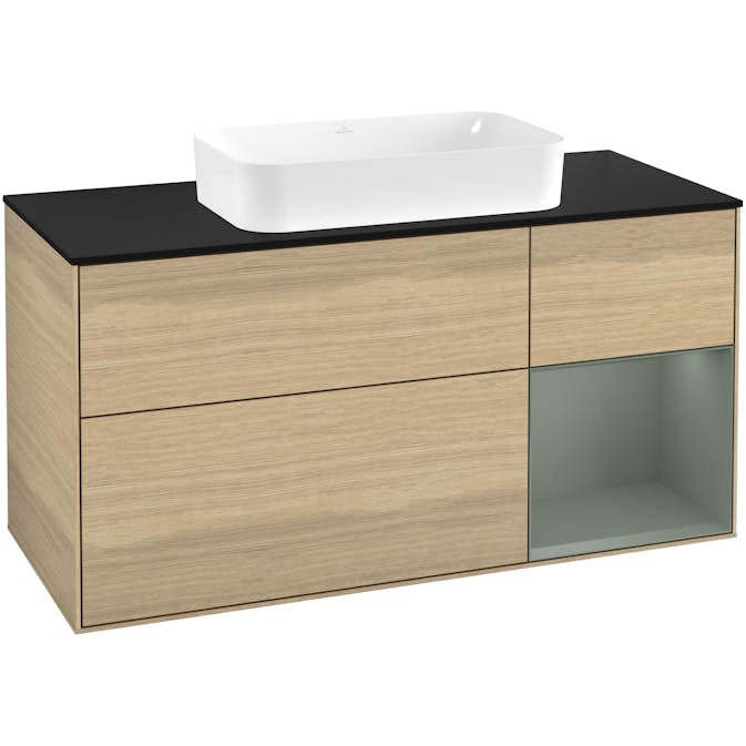 Tvättställsskåp Villeroy & Boch Finion med 3 Lådor Hylla och Bänkskiva för Fristående Tvättställ