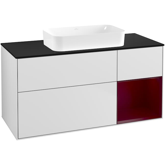 Tvättställsskåp Villeroy & Boch Finion med 3 Lådor Hylla och Bänkskiva för Fristående Tvättställ