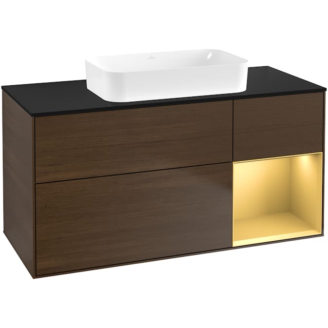 Tvättställsskåp Villeroy & Boch Finion med 3 Lådor Hylla och Bänkskiva för Fristående Tvättställ