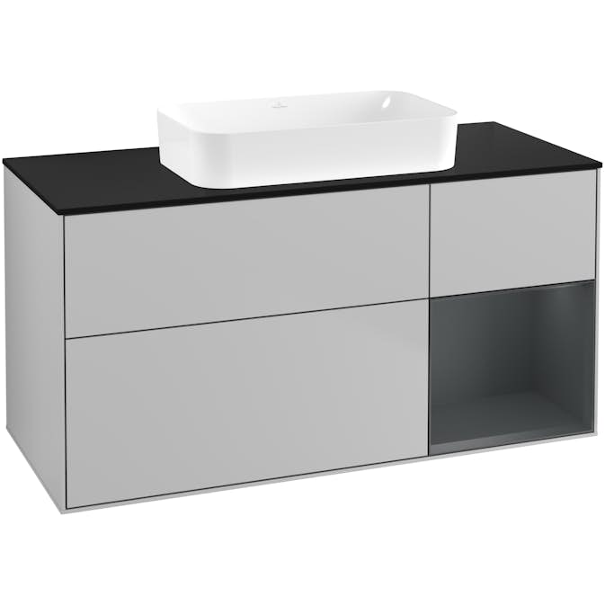 Tvättställsskåp Villeroy & Boch Finion med 3 Lådor Hylla och Bänkskiva för Fristående Tvättställ