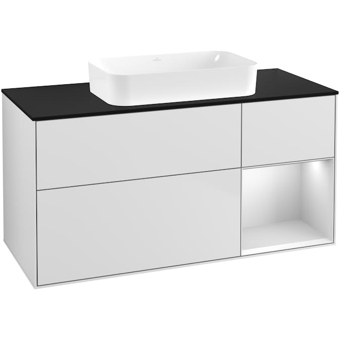 Tvättställsskåp Villeroy & Boch Finion med 3 Lådor Hylla och Bänkskiva för Fristående Tvättställ