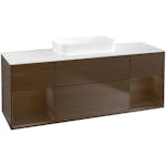 Tvättställsskåp Villeroy & Boch Finion med Två Hyllor och Bänkskiva för Fristående Tvättställ