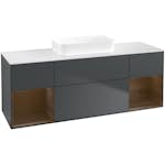 Tvättställsskåp Villeroy & Boch Finion med Två Hyllor och Bänkskiva för Fristående Tvättställ