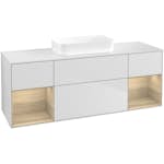 Tvättställsskåp Villeroy & Boch Finion med Två Hyllor och Bänkskiva för Fristående Tvättställ