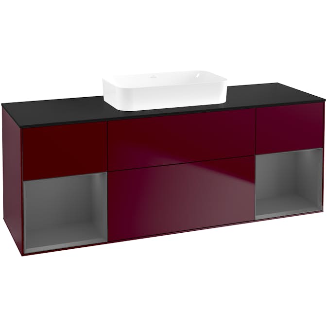 Tvättställsskåp Villeroy & Boch Finion med Två Hyllor och Bänkskiva för Fristående Tvättställ