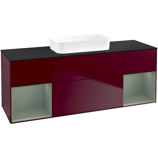 Tvättställsskåp Villeroy & Boch Finion med Två Hyllor och Bänkskiva för Fristående Tvättställ