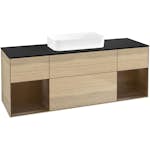 Tvättställsskåp Villeroy & Boch Finion med Två Hyllor och Bänkskiva för Fristående Tvättställ