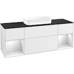 Tvättställsskåp Villeroy & Boch Finion med Två Hyllor och Bänkskiva för Fristående Tvättställ