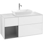 Tvättställsskåp Villeroy & Boch Finion med 3 Lådor Hylla och Bänkskiva för Fristående Tvättställ från Artis & Collaro