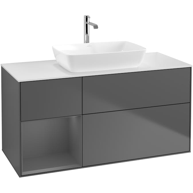 Tvättställsskåp Villeroy & Boch Finion med 3 Lådor Hylla och Bänkskiva för Fristående Tvättställ från Artis & Collaro