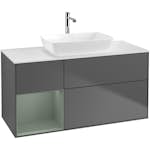 Tvättställsskåp Villeroy & Boch Finion med 3 Lådor Hylla och Bänkskiva för Fristående Tvättställ från Artis & Collaro