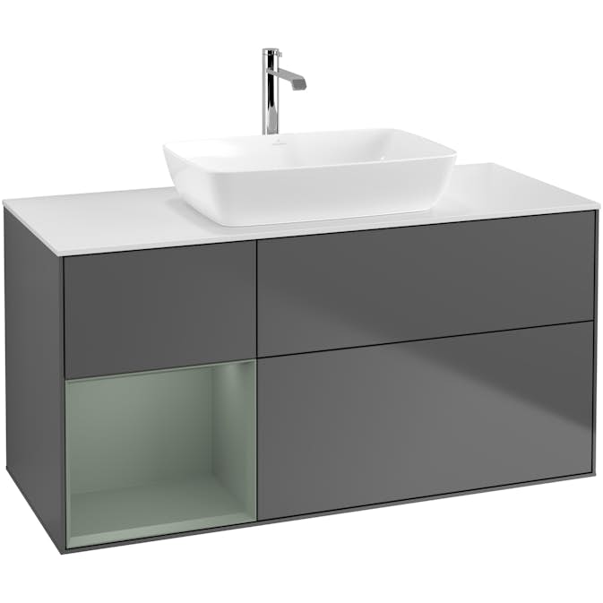 Tvättställsskåp Villeroy & Boch Finion med 3 Lådor Hylla och Bänkskiva för Fristående Tvättställ från Artis & Collaro