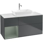 Tvättställsskåp Villeroy & Boch Finion med 3 Lådor Hylla och Bänkskiva för Fristående Tvättställ från Artis & Collaro